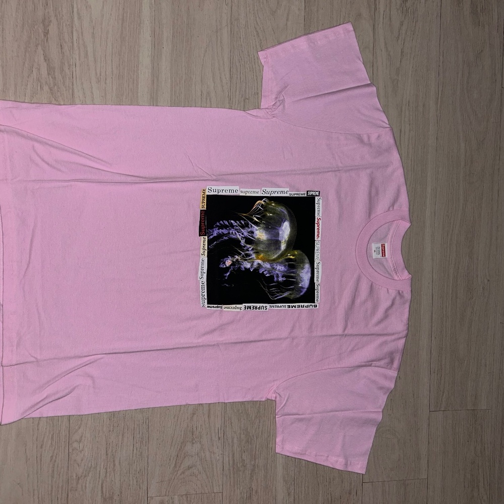 Supreme SS18 Jellyfish Tee Pink/ Short Sleeve Shirt Mens XL